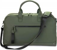 the friendly swede vreta collection overnight duffle bag for women, 35l gym travel weekender carry on bag - green логотип