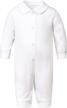 unisex baby jumpsuit 0-24 months infant boys girls cotton spring fall romper one-piece coverall baptism outfit white logo