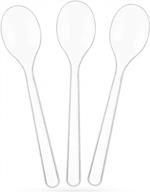 heavyweight plastic disposable spoons - 66 sets cutlery by tashibox logo