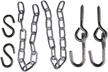 vivere chain hammock hanging kit, grey logo