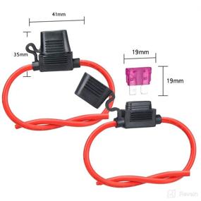 img 1 attached to 🔌 MUYI 10ga Fuse Holder 2 Pack: Waterproof 10 Gauge Pigtail Blade Fuse Relay with 40AMP ATC Fuses