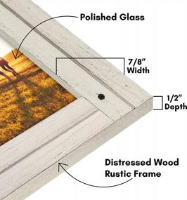 img 2 attached to Americanflat Rustic Aspen White Picture Frame In 8X10 Size - Versatile Design For Wall And Tabletop Use With Textured Wood And Polished Glass