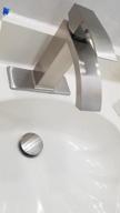 img 1 attached to Upgrade Your Bathroom With Greenspring Matte Black Waterfall Faucet - 1 Hole, Single Handle, Brass Basin Tap With Pop Up Drain And Overflow review by Colton Scheehl