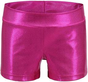 img 4 attached to Gymnastics Athletic Sparkle Glitter Tumbling Girls' Clothing ~ Active