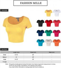 img 1 attached to FashionMille Women'S Basic Scoop Neck Short Sleeve Crop Top Shirt