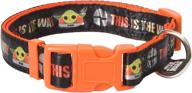 orange mandalorian dog collar: show your pet the way with star wars logo