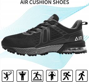 img 2 attached to Lightweight Athletic Running Shoes For Men - Ideal For Sports, Gym, Jogging, Walking - Sizes US 6.5 To US 12.5