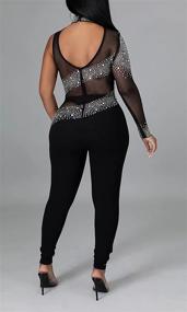 img 2 attached to 👗 Aro Lora XXL Rhinestone Jumpsuit: Elegant Women's Clothing for Jumpsuits, Rompers & Overalls