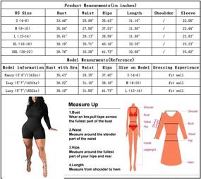 img 1 attached to Sprifloral High Neck Bodycon Jumpsuit With Long Sleeves And Short Pants For Women - Sexy And Trendy Tights Romper
