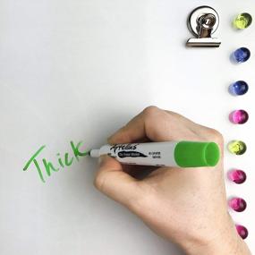 img 1 attached to 40 Pack Dry Erase Markers - 12 Assorted Colors + 7 Black - Thick Barrel Design For Writing On Whiteboards, Boards, Mirrors & Windows