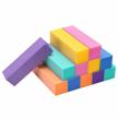 professional 4-sided nail buffer block 12-pack - multi-colored sanding blocks for buffing and smoothing natural and acrylic nails logo