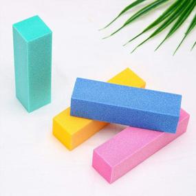 img 1 attached to Professional 4-Sided Nail Buffer Block 12-Pack - Multi-Colored Sanding Blocks For Buffing And Smoothing Natural And Acrylic Nails