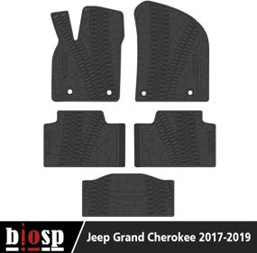 img 3 attached to 🚗 BIOSP Car Floor Mats Replacement for Jeep Grand Cherokee 2017-2021 Full Black - Front and Rear Heavy Duty Rubber Liner Set - Custom Fit, All Weather Guard, Odorless