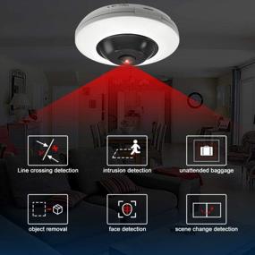 img 1 attached to 5MP Panoramic PoE FishEye IP Security Camera With 180° Wide-Angle View, Audio & Alarm I/O, Micro SD Support, And 26Ft Night Vision - Smart IVS Included