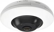 5mp panoramic poe fisheye ip security camera with 180° wide-angle view, audio & alarm i/o, micro sd support, and 26ft night vision - smart ivs included logo