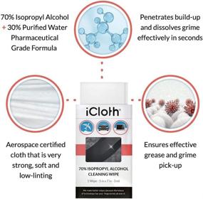 img 3 attached to 🧼 Impressively Effective iCloth 70% IPA Screen Cleaning Wipes – Safe for All Screens, Pro-Grade, Individually Wrapped, Clean Multiple Screens with a Single Wipe! (24 XL Wipes)