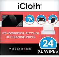 🧼 impressively effective icloth 70% ipa screen cleaning wipes – safe for all screens, pro-grade, individually wrapped, clean multiple screens with a single wipe! (24 xl wipes) logo