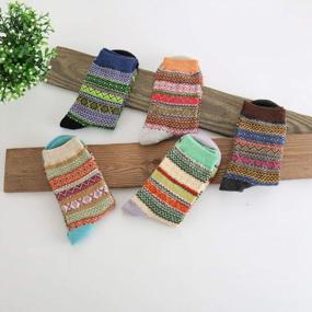 img 3 attached to Stay Cozy And Stylish This Winter With Loritta'S 5 Pairs Of Vintage Wool Socks For Women