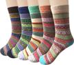 stay cozy and stylish this winter with loritta's 5 pairs of vintage wool socks for women logo