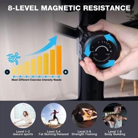 img 1 attached to Doufit Elliptical Machine: 8 Level Magnetic Exercise Training For Home Fitness Workouts With LCD Monitor & Pulse Sensors