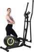 doufit elliptical machine: 8 level magnetic exercise training for home fitness workouts with lcd monitor & pulse sensors logo
