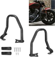 highway crash bars guard protector for indian scout/sixty/bobber (2015-2022) - weisen gloss black (replaces oem number: 2881756-266) логотип