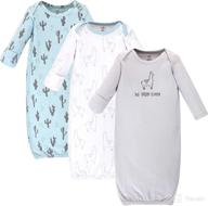 organic cotton baby gowns by touched by nature logo