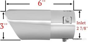 img 3 attached to Stainless Steel Exhaust Tip for 1.75 to 2.5 Inch Tail Pipe Diameter - Provides Chrome Effect for Car Muffler Tips