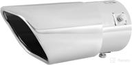 stainless steel exhaust tip for 1.75 to 2.5 inch tail pipe diameter - provides chrome effect for car muffler tips logo