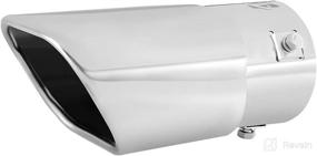 img 4 attached to Stainless Steel Exhaust Tip for 1.75 to 2.5 Inch Tail Pipe Diameter - Provides Chrome Effect for Car Muffler Tips