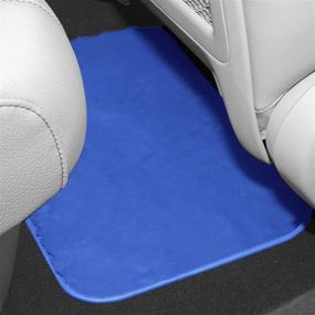 img 1 attached to FH Group F14416BLUE Universal Fit Full Set Doe16 Faux Rabbit Fur Blue Automotive Floor Mats Fits Most Cars