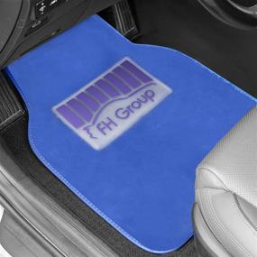 img 3 attached to FH Group F14416BLUE Universal Fit Full Set Doe16 Faux Rabbit Fur Blue Automotive Floor Mats Fits Most Cars