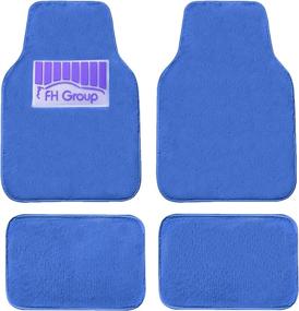 img 4 attached to FH Group F14416BLUE Universal Fit Full Set Doe16 Faux Rabbit Fur Blue Automotive Floor Mats Fits Most Cars