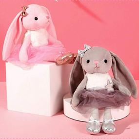 img 2 attached to 15.5 Inch Gray Ruzucoda Ballet Ballerina Bunny Rabbit Plush Doll Soft Toy Gift For Girls Dance Recital