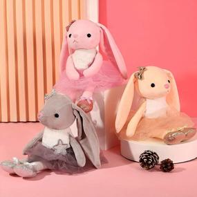 img 1 attached to 15.5 Inch Gray Ruzucoda Ballet Ballerina Bunny Rabbit Plush Doll Soft Toy Gift For Girls Dance Recital