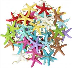 img 4 attached to 40Pcs 2.3In Resin Starfish Ornaments With Rope For Xmas Tree, Beach Wedding, Home Decor DIY Crafts - 10 Colors