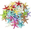 40pcs 2.3in resin starfish ornaments with rope for xmas tree, beach wedding, home decor diy crafts - 10 colors logo