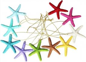 img 3 attached to 40Pcs 2.3In Resin Starfish Ornaments With Rope For Xmas Tree, Beach Wedding, Home Decor DIY Crafts - 10 Colors