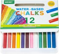 weimy premium non-toxic dustless chalk bundle (12 ct box) - ideal for art & decorating chalkboards, blackboards and more! (12colored-a) logo