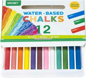 img 4 attached to WEIMY Premium Non-Toxic Dustless Chalk Bundle (12 Ct Box) - Ideal For Art & Decorating Chalkboards, Blackboards And More! (12Colored-A)