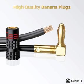 img 2 attached to GearIT Right Angle Banana Plugs For Speaker Wire (6 Pairs, 12 Pieces), 90 Degree Pin Plug Type, (Non Conductive Coating) Spring Clips Speaker Banana Jack Terminals (Support 12 AWG To 20 AWG Wires)