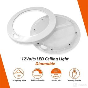 img 3 attached to 💡 Dream Lighting 12V LED Panel Light Switch - 5" White Shell Ceiling Downlight - Warm White Panel Downlight Kitchen Roof Cabinet Cabin