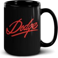 stay caffeinated in style with dodge script logo black mug - 15 oz logo