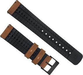 img 1 attached to 🌈 Barton Leather and Rubber Hybrid Straps with Quick Release Spring Bars - 316L Stainless Steel - Variety of Colors - 18mm, 20mm & 22mm Watch Bands