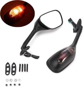 img 4 attached to 🔁 Integrated Turn Signal Mirrors for GSXR 600 750 (2006-2015) and GSXR1000 K5 K6 K7 K8 K9 (2005-2008), sv650 sv650s (2003-2008), sv1000s sv1000 (2003-2007)