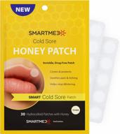 smartmed smart cold sore patch honey - 30ct 12mm | conceals, protects & soothes fever blisters | invisible bandages for itching & burning relief logo