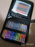 img 1 attached to 🖍️ Complete 160-Color Artist Gel Pen Set: 36 Glitter, 12 Metallic, 12 Pastel, 9 Neon, 6 Rainbow, 5 Standard + 80 Refills - Ideal for Adult Coloring Books, Craft, Doodling, Drawing review by Junior Andreano