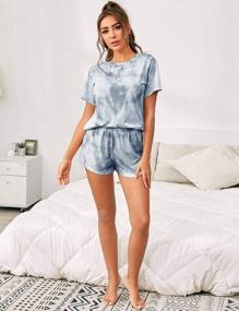 img 1 attached to Trendy Tie-Dye Pajama Sets For Women - Comfortable Lounger Sleep Wear By Aoymay