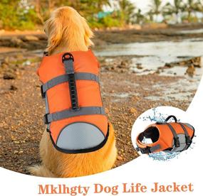 img 3 attached to 🐶 Mklhgty Reflective & Adjustable Dog Life Jacket with Rescue Handle - Ultimate Pet Safety Life Preserver for Swimming, Boating & Beyond - Ideal for Small, Medium, and Large Dogs