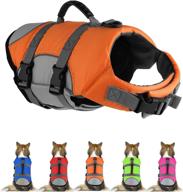 🐶 mklhgty reflective & adjustable dog life jacket with rescue handle - ultimate pet safety life preserver for swimming, boating & beyond - ideal for small, medium, and large dogs логотип